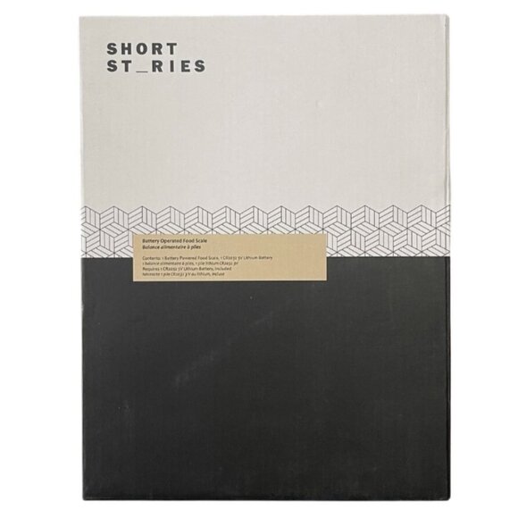 Short Stories Kitchen Scale Glass Measure Food Includes Tare Battery Powered - Picture 1 of 3